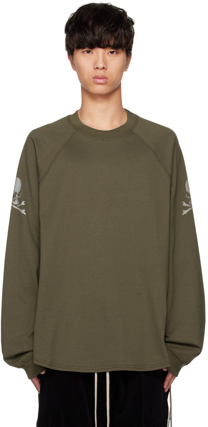 mastermind WORLD Khaki Baseball Long Sleeve TShirt MASTERMIND WORLD