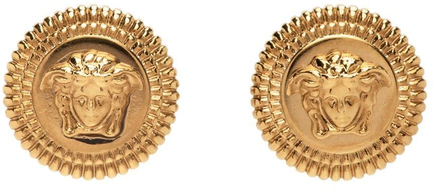 Photo: Versace Gold Tribute Stud Earrings