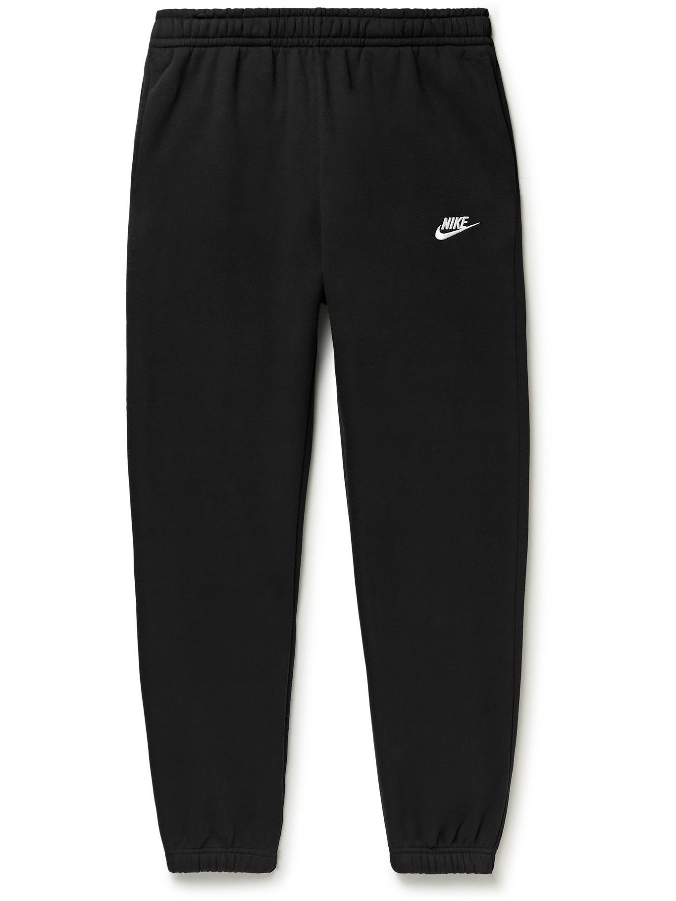Nike - Sportswear Club Tapered Cotton-Blend Jersey Sweatpants - Black Nike