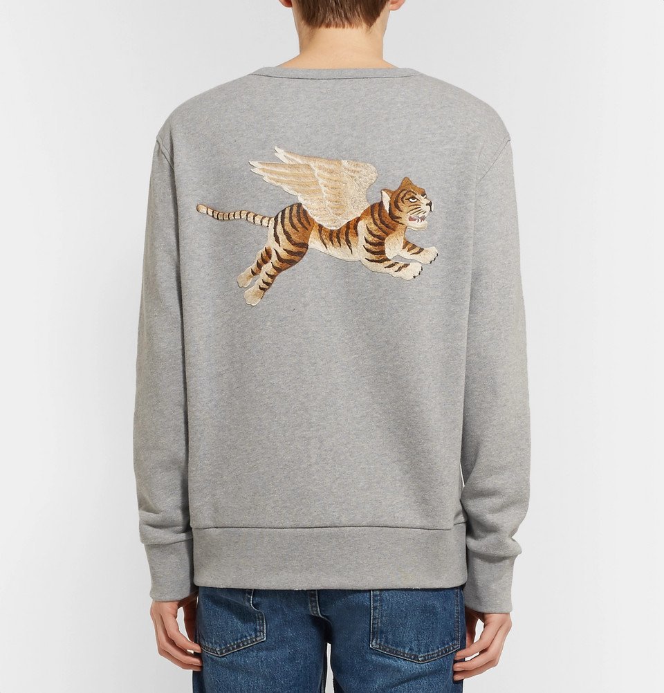 Gucci - Oversized Printed Mélange Loopback Cotton-Jersey