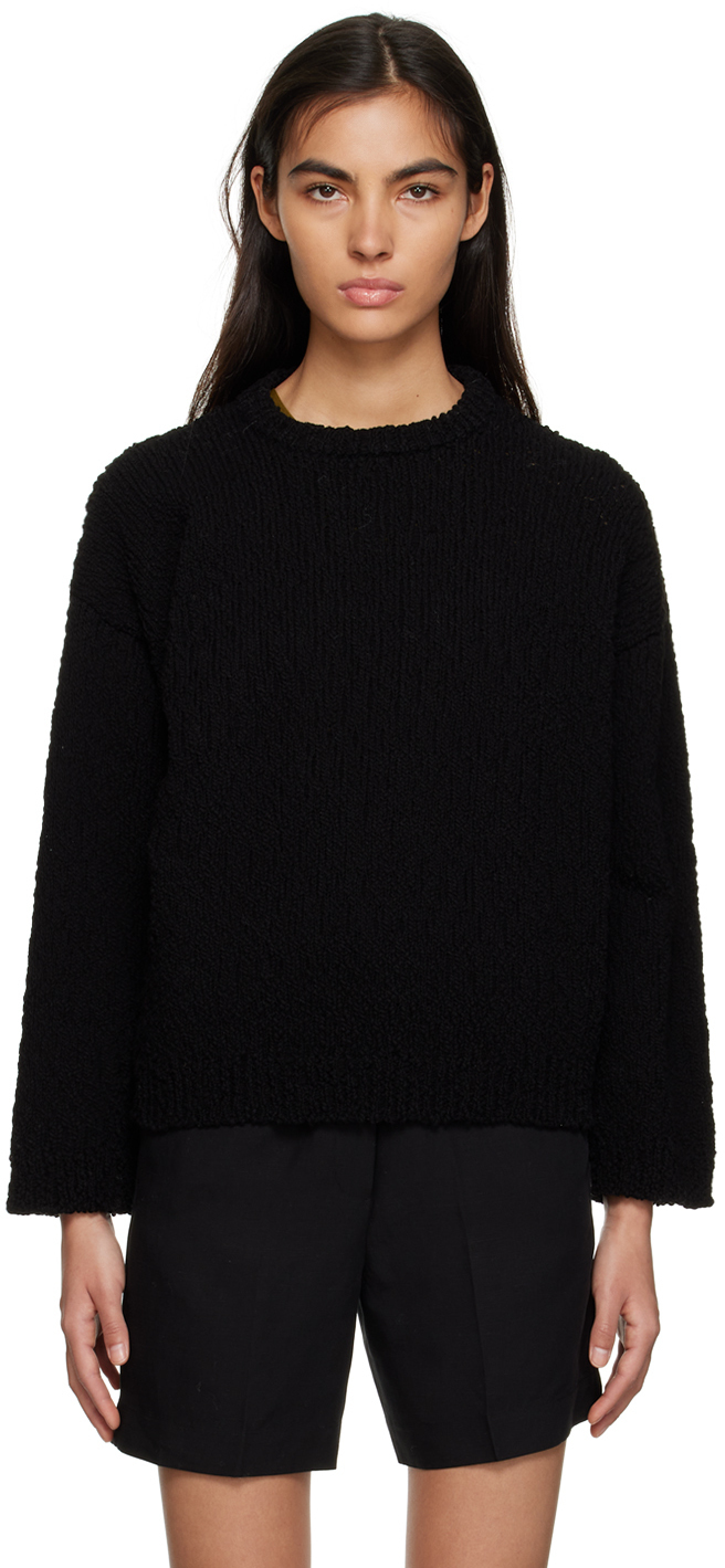 Totême Black Crewneck Sweater Toteme