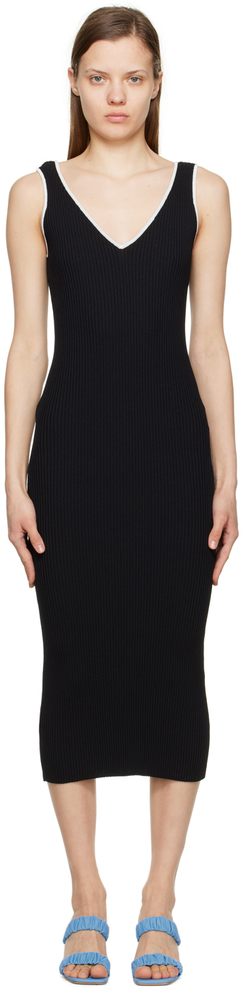 Staud Black Dana Midi Dress Staud