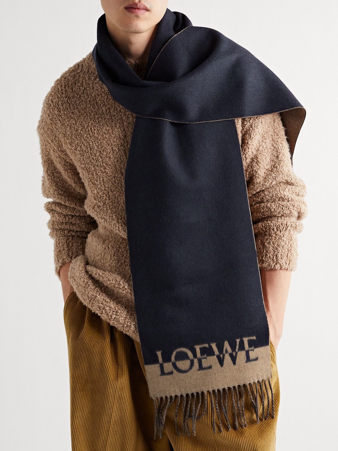 loewe button scarf