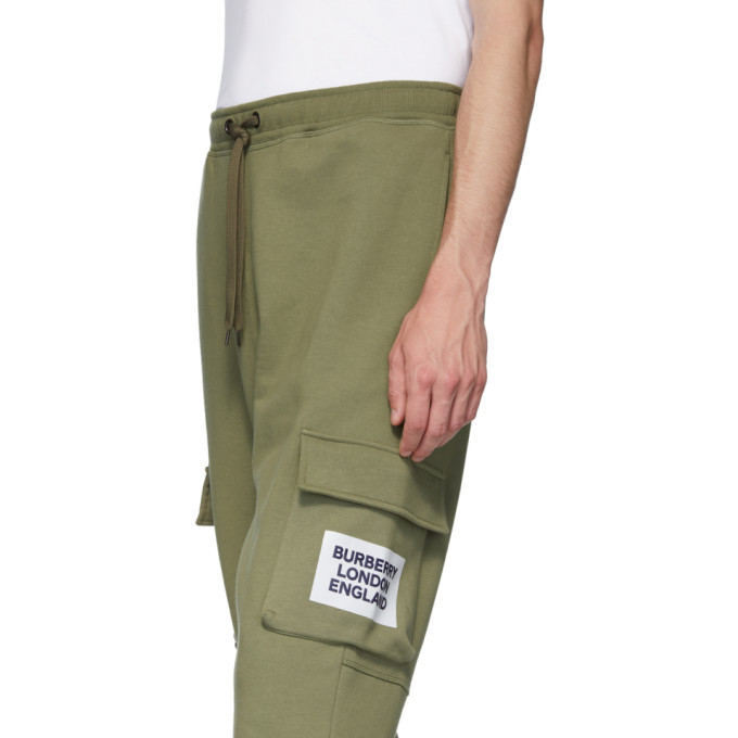 Burberry Green Logo Foster Lounge Pants Burberry