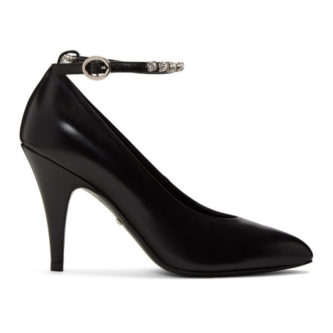 gucci black strap heels