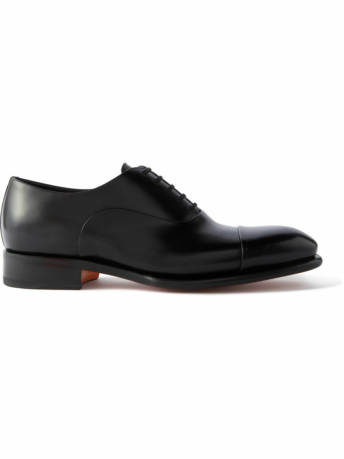 Santoni - Haniel Whole-Cut Leather Oxford Shoes - Black Santoni