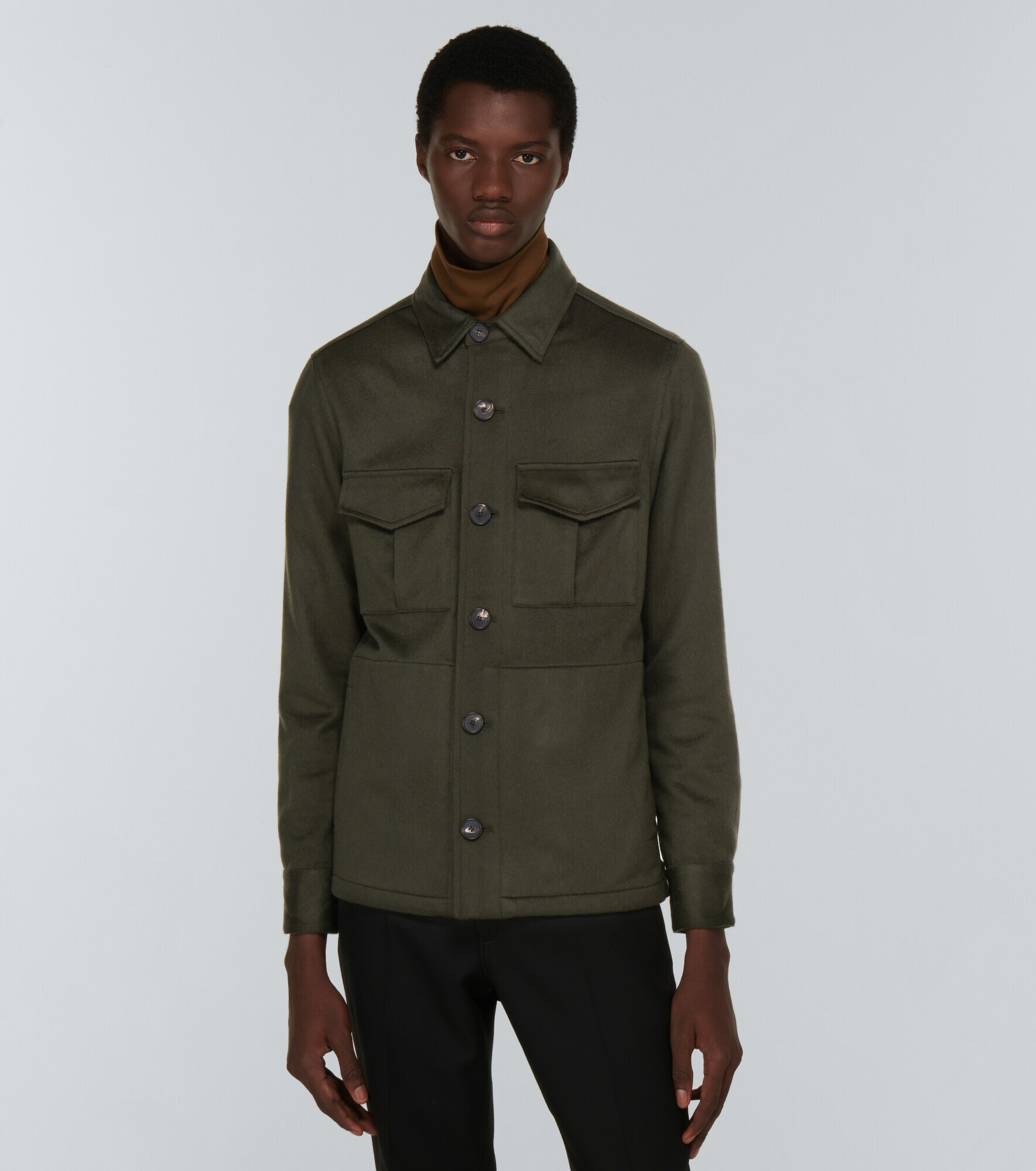 Thom Sweeney - Cashmere flannel overshirt Thom Sweeney