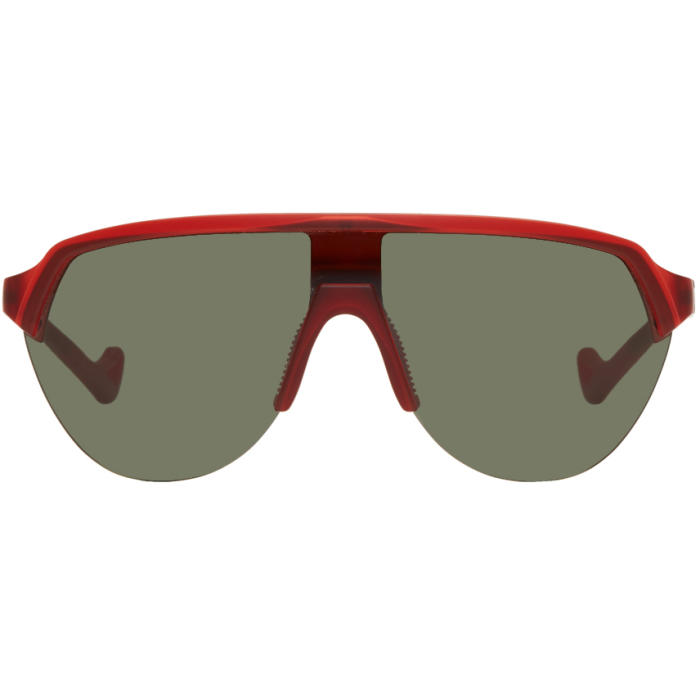 District Vision Red and Green Nagata Speed Blade Sunglasses District Vision