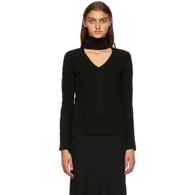 Alexander McQueen Black Cutout Turtleneck Alexander McQueen