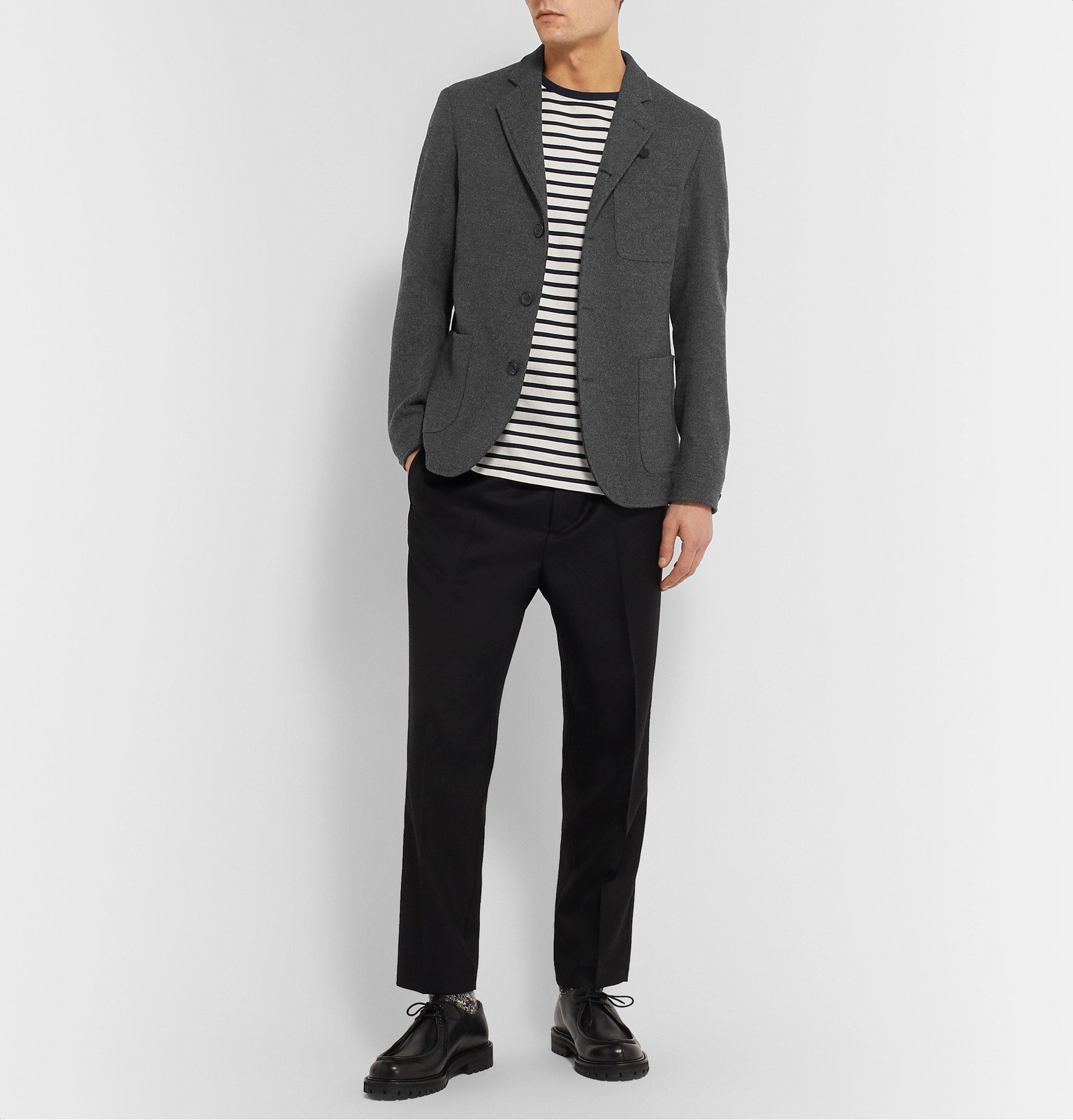Oliver Spencer - Grey Solms Wool and Cotton-Blend Blazer - Gray