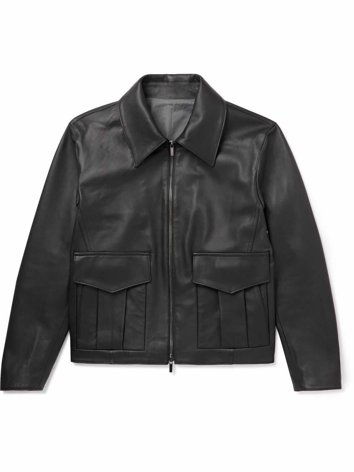 Stoffa - Throwing Fits Leather Flight Jacket - Black