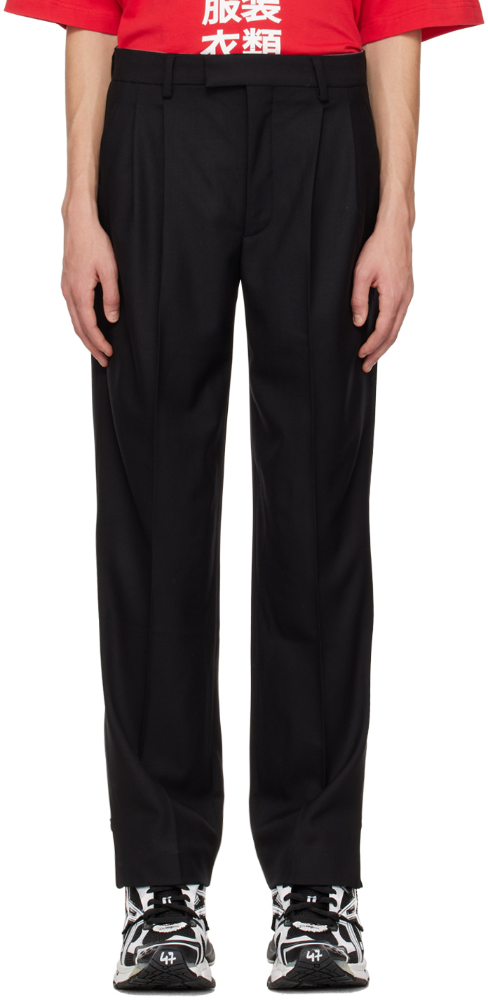 VTMNTS Black Pleated Trousers VTMNTS
