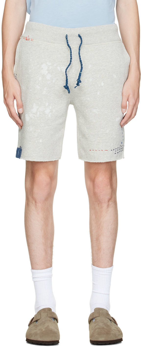 Photo: Polo Ralph Lauren Gray 8-Inch Distressed Shorts