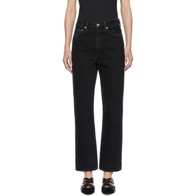 Agolde Black Pinch Waist Hi Rise Kick 