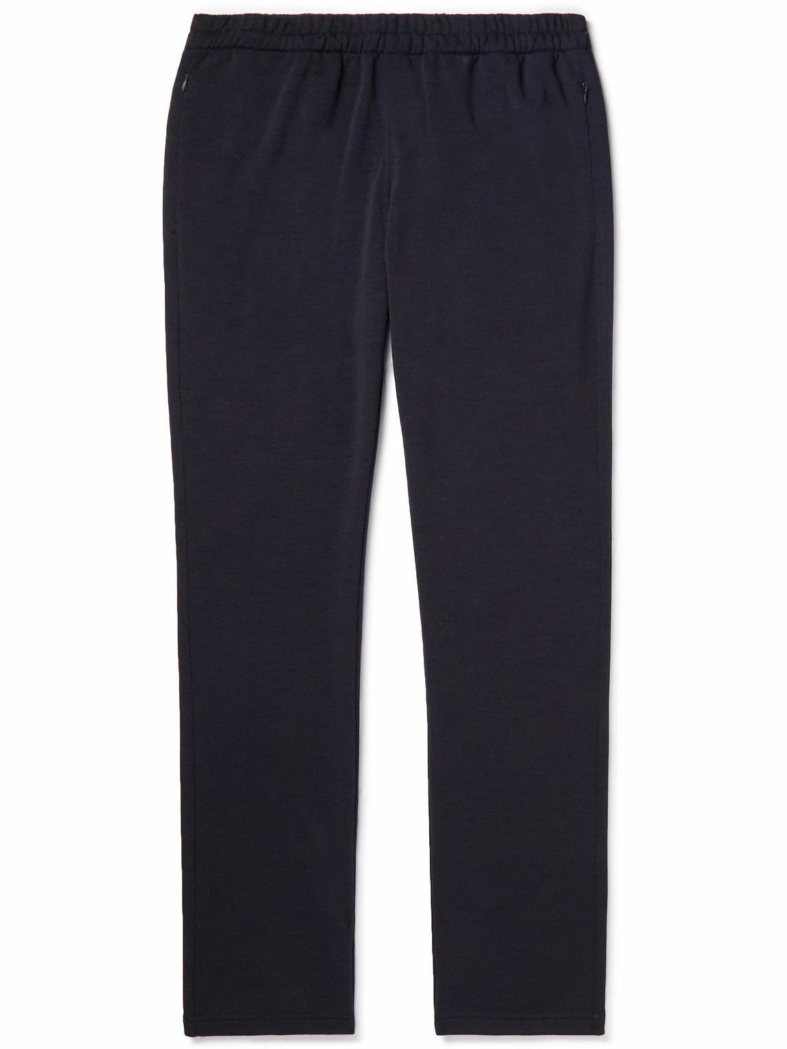 Zegna - Straight-Leg Garment-Dyed TECHMERINO Wool-Jersey Sweatpants - Blue