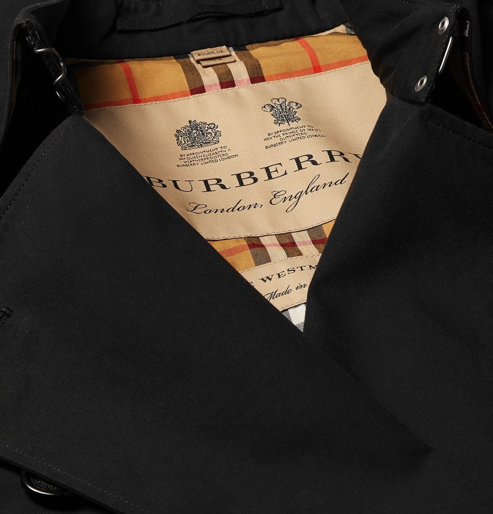 Burberry - Westminster Cotton-Gabardine Trench Coat - Men - Black Burberry