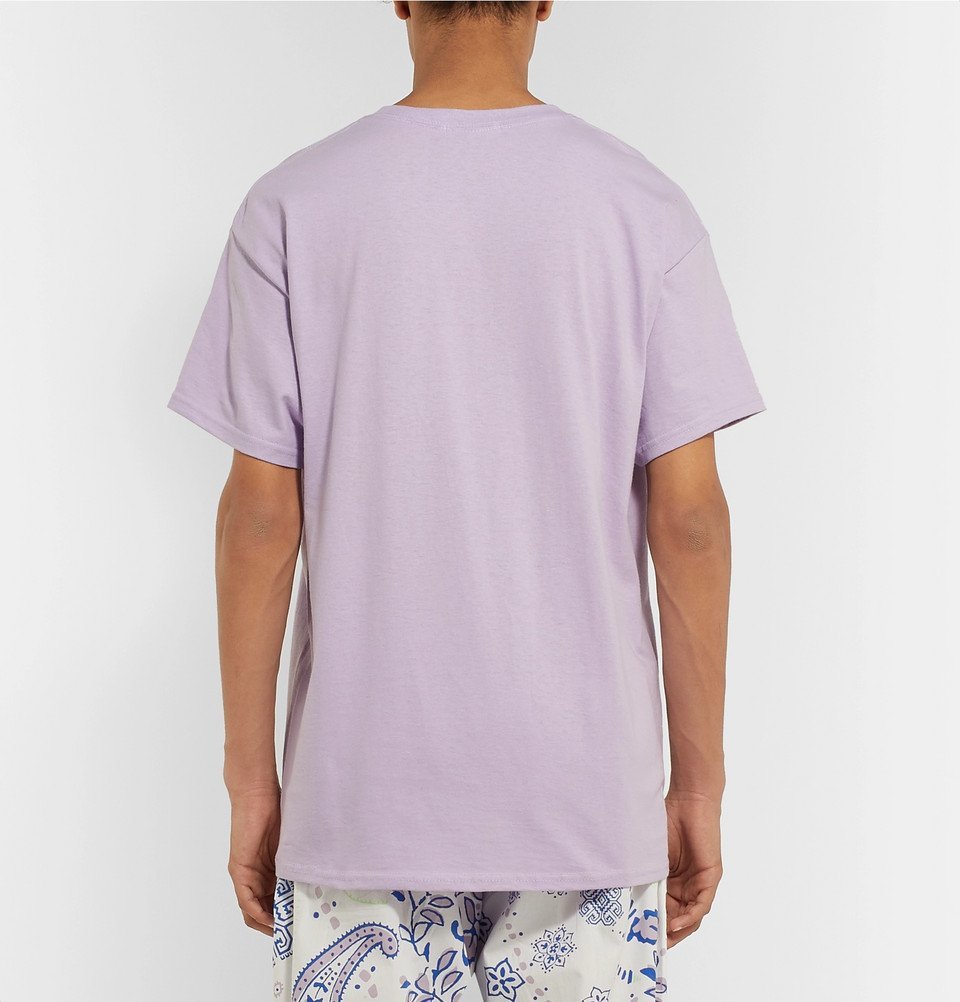 Flagstuff - Printed Cotton-Jersey T-Shirt - Purple Flagstuff