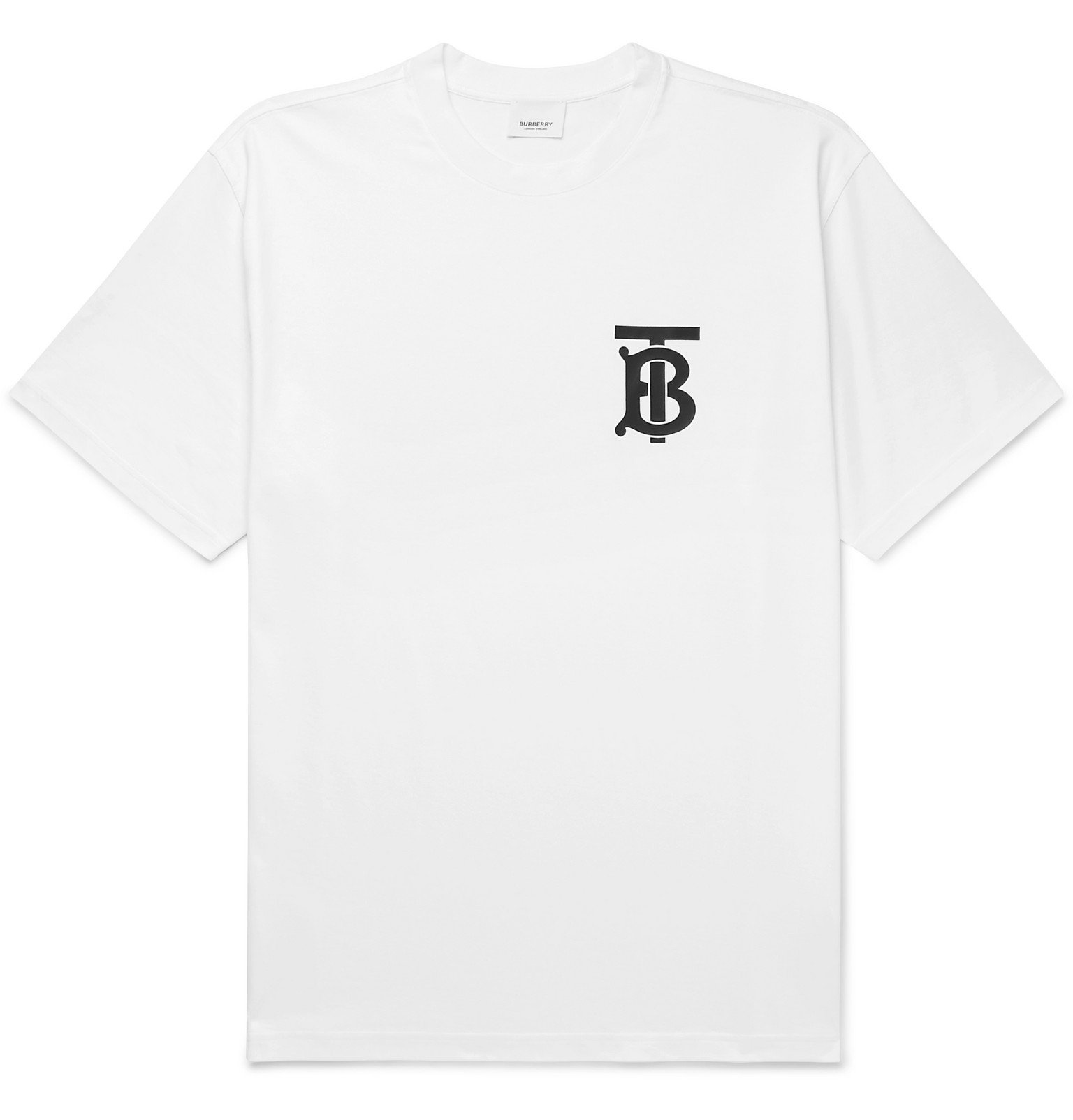 Burberry - Oversized Logo-Print Cotton-Jersey T-Shirt - White Burberry