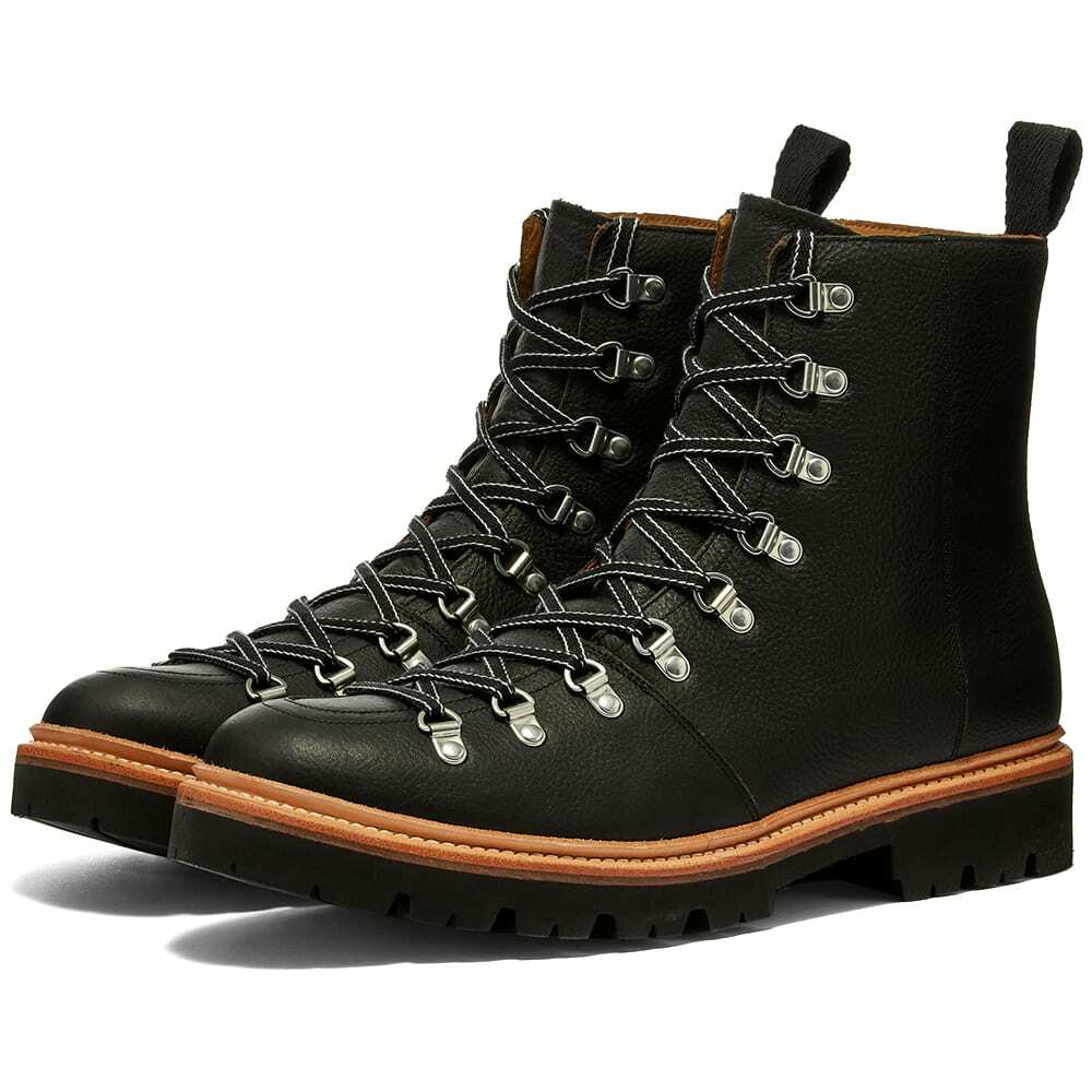 Grenson Men's Brady Boot in Black Oily Pull Up Grain Grenson
