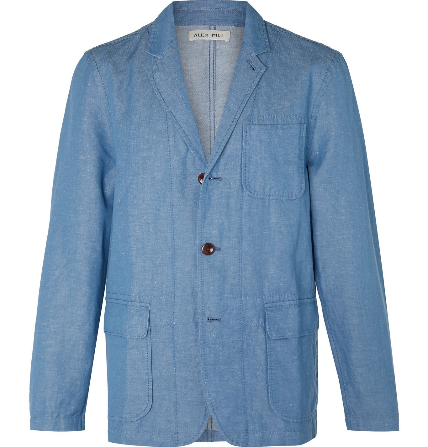 Alex Mill - Unstructured Herringbone Linen and Cotton-Blend Chambray ...