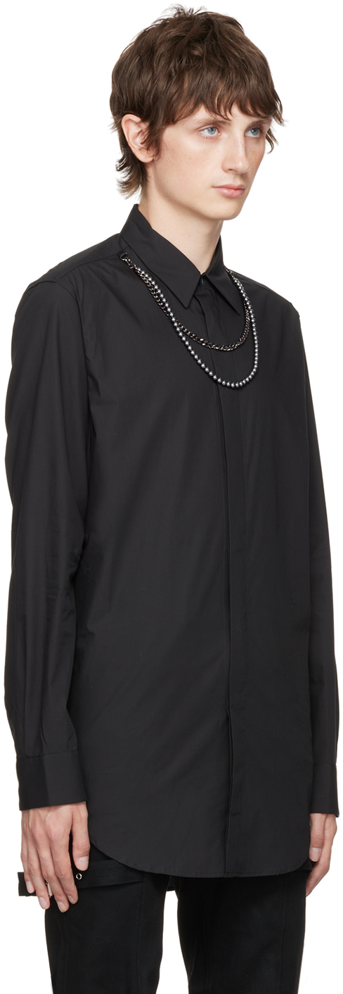 Yuki Hashimoto Black Pearl Neckless Shirt Yuki Hashimoto