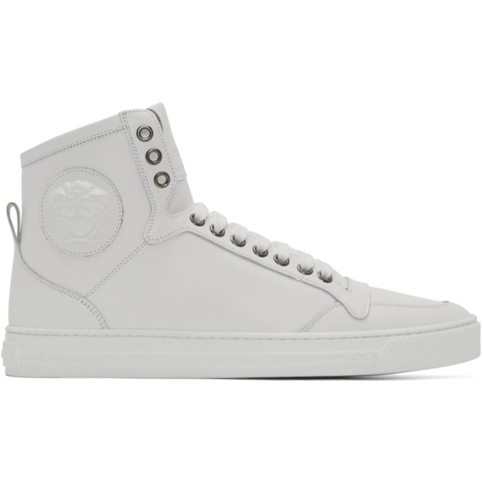 versace white high top sneakers