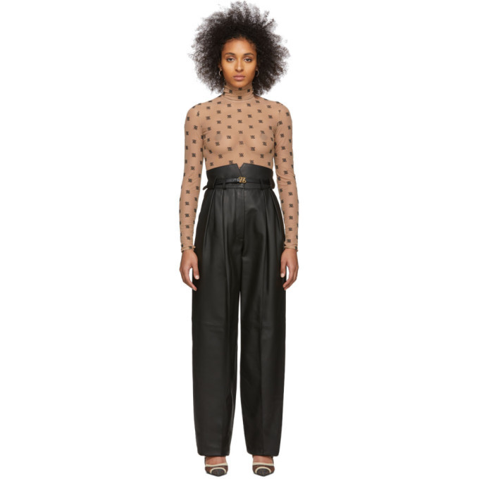 fendi leather trousers