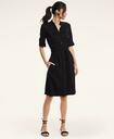 Brooks Brothers Women's Stretch Linen Belted Dress | Black