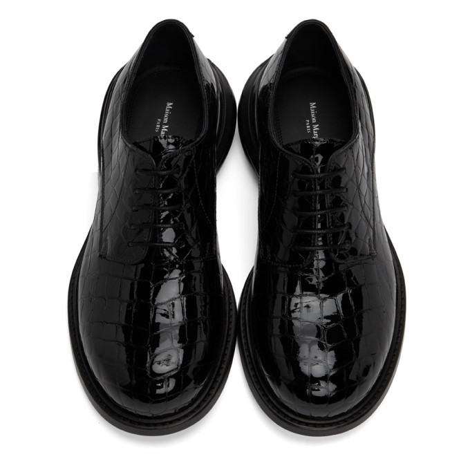 Maison Margiela Black Croc Airbag Derbys Maison Margiela