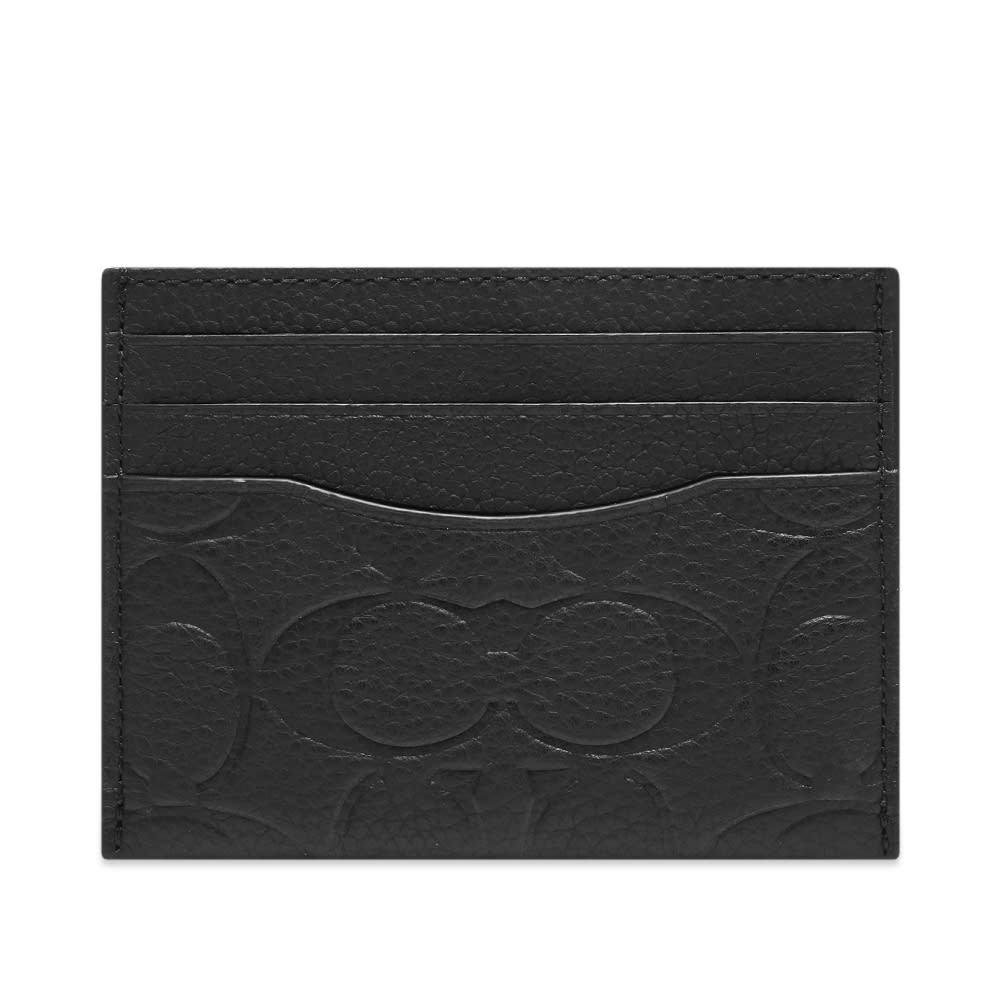 Coach Embossed Leather Signature Logo Card Holder Coach