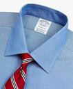 Brooks Brothers Men's Stretch Regent Regular-Fit Dress Shirt, Non-Iron Pinpoint Ainsley Collar French Cuff Pinpoint | Blue