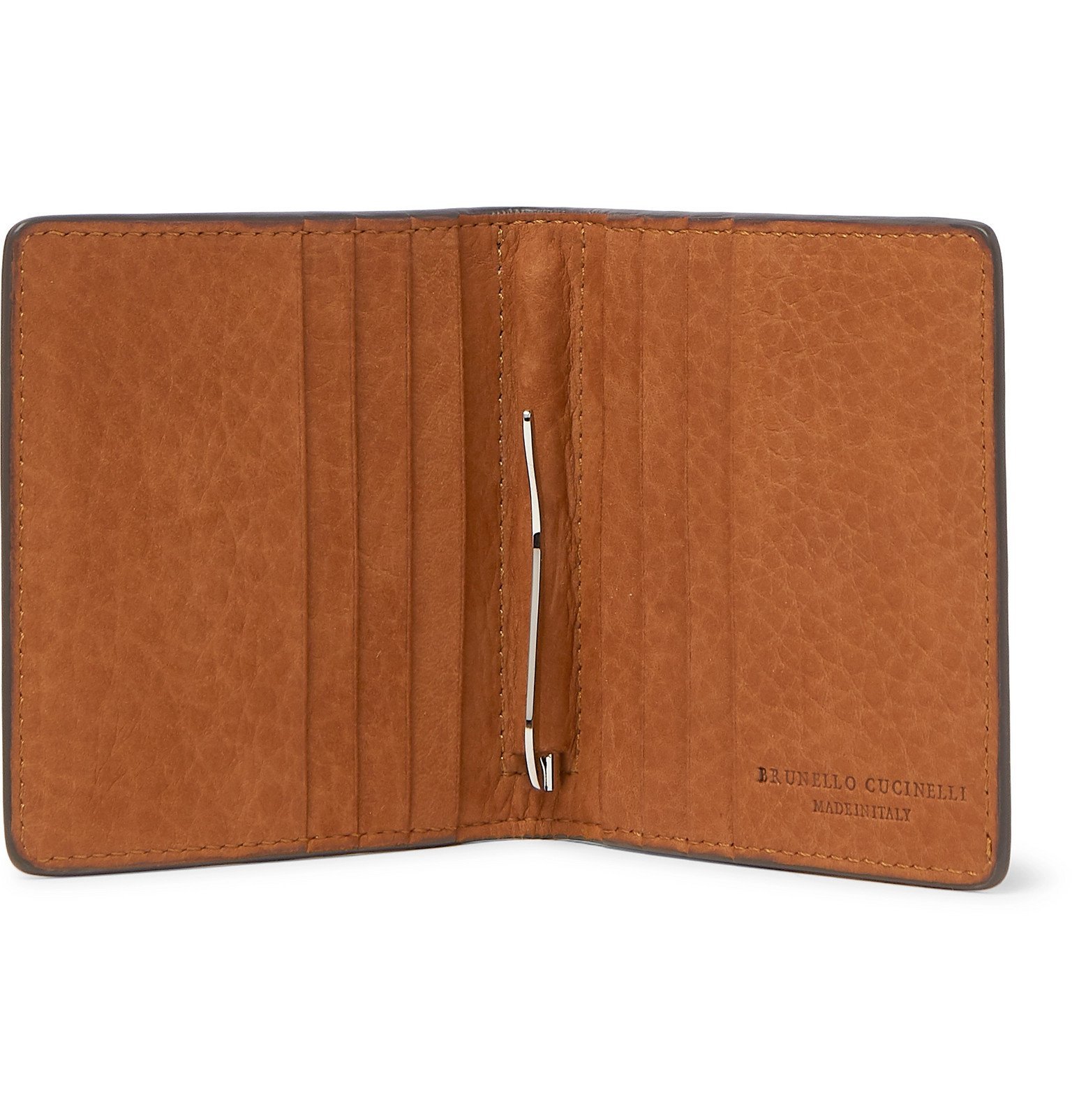 Brunello Cucinelli - Nubuck Billfold Wallet with Money Clip - Brown ...