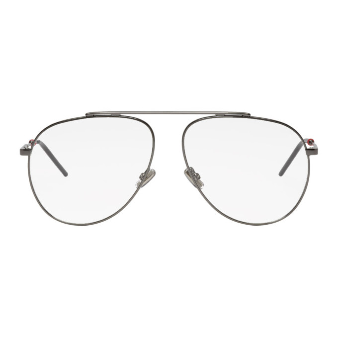 Dior Homme Gunmetal Aviator Glasses 