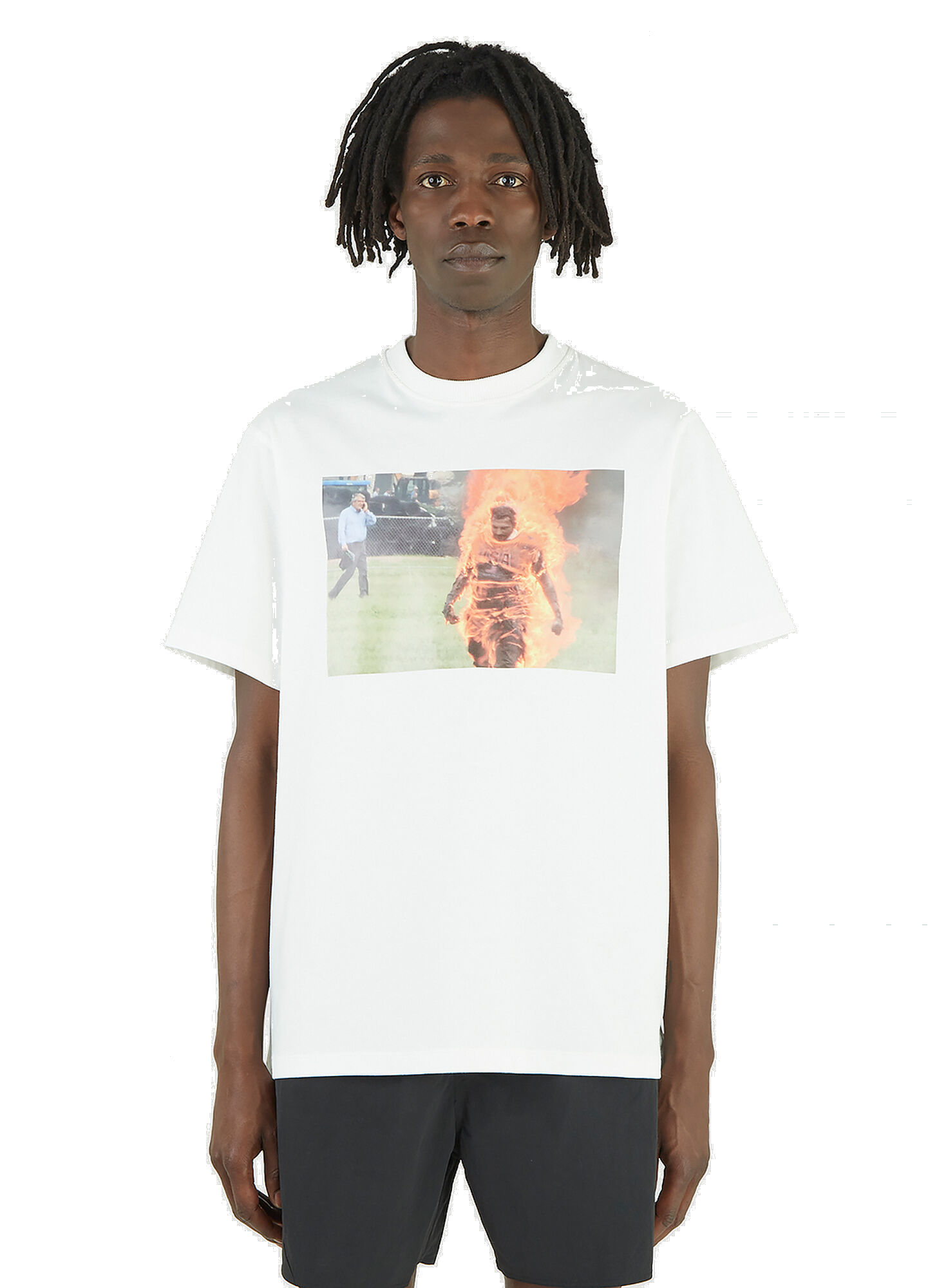 Photo: Man On Fire T-Shirt in White