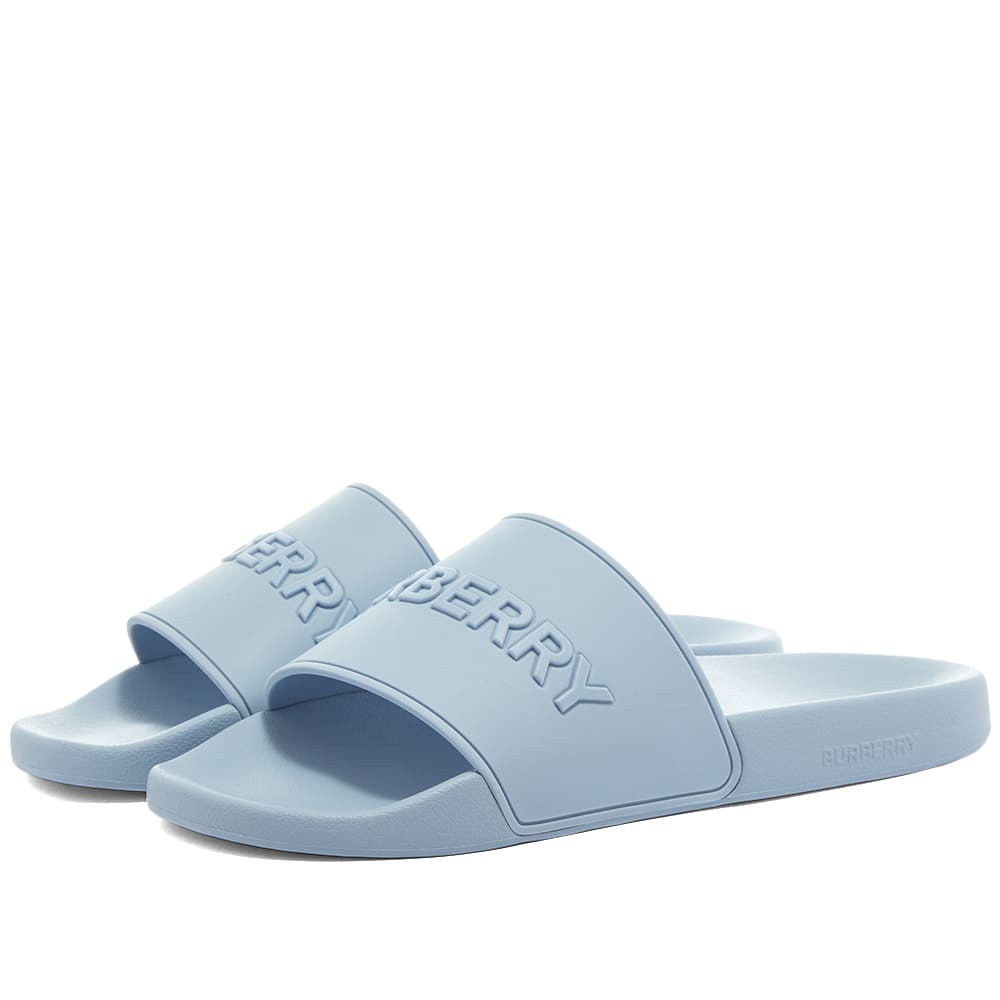 Burberry Men's Furley Logo Slide in Pale Blue Burberry