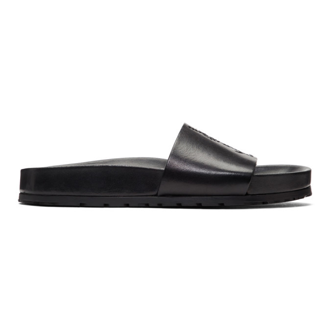 Saint Laurent Black Jimmy Slides Saint Laurent