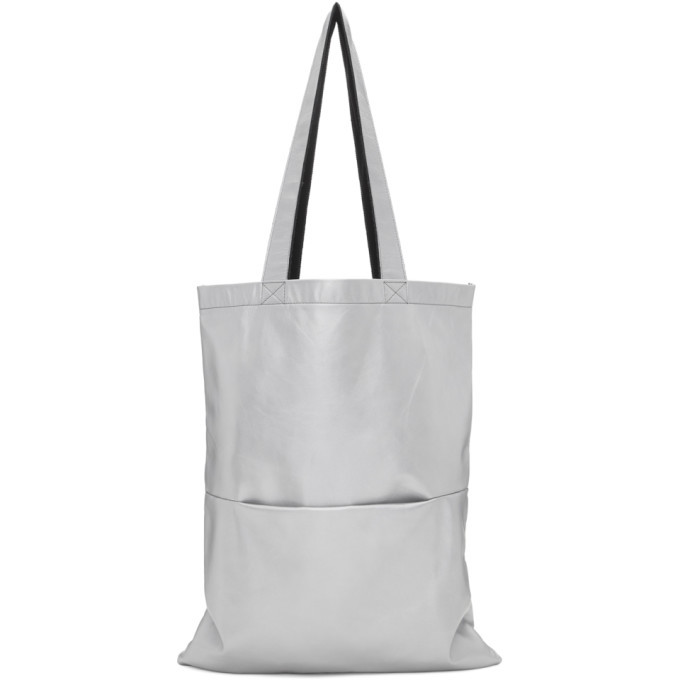 Rick Owens Silver Leather Tote Rick Owens