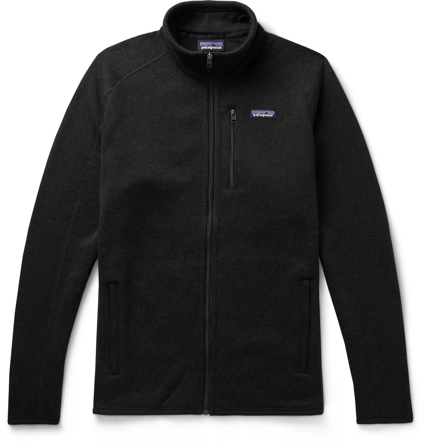 black patagonia fleece jacket