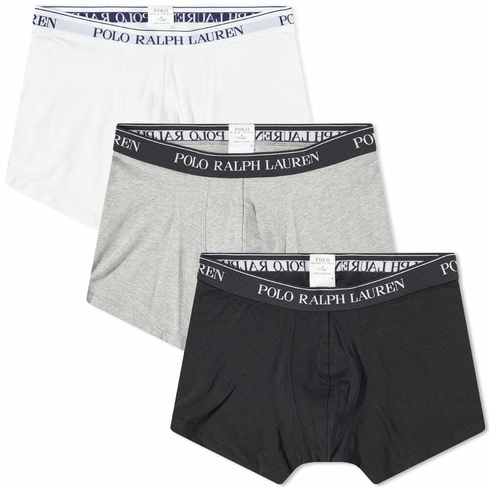 Polo Ralph Lauren Men's Boxer Brief - 3 Pack in Black/White/Heather ...