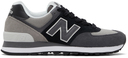 New Balance Black & Grey 574 Sneakers