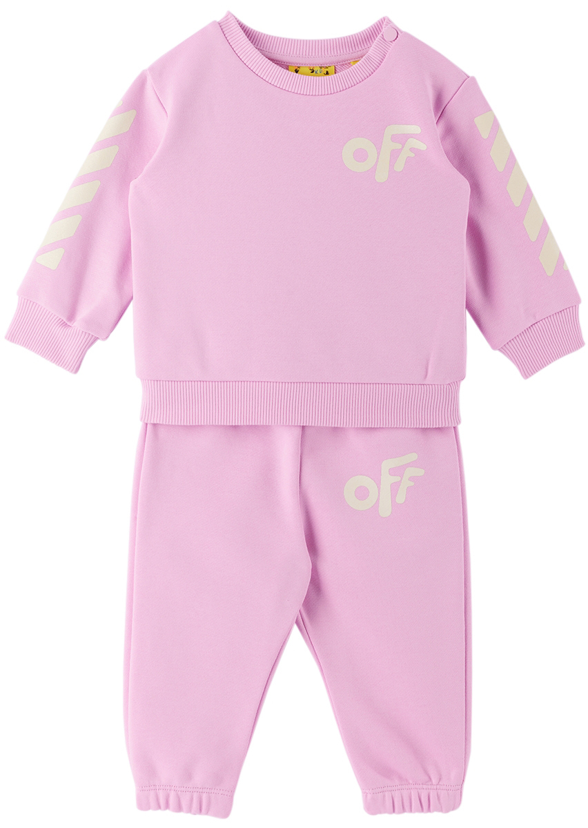 OffWhite Baby Pink Off Rounded Sweatsuit OffWhite