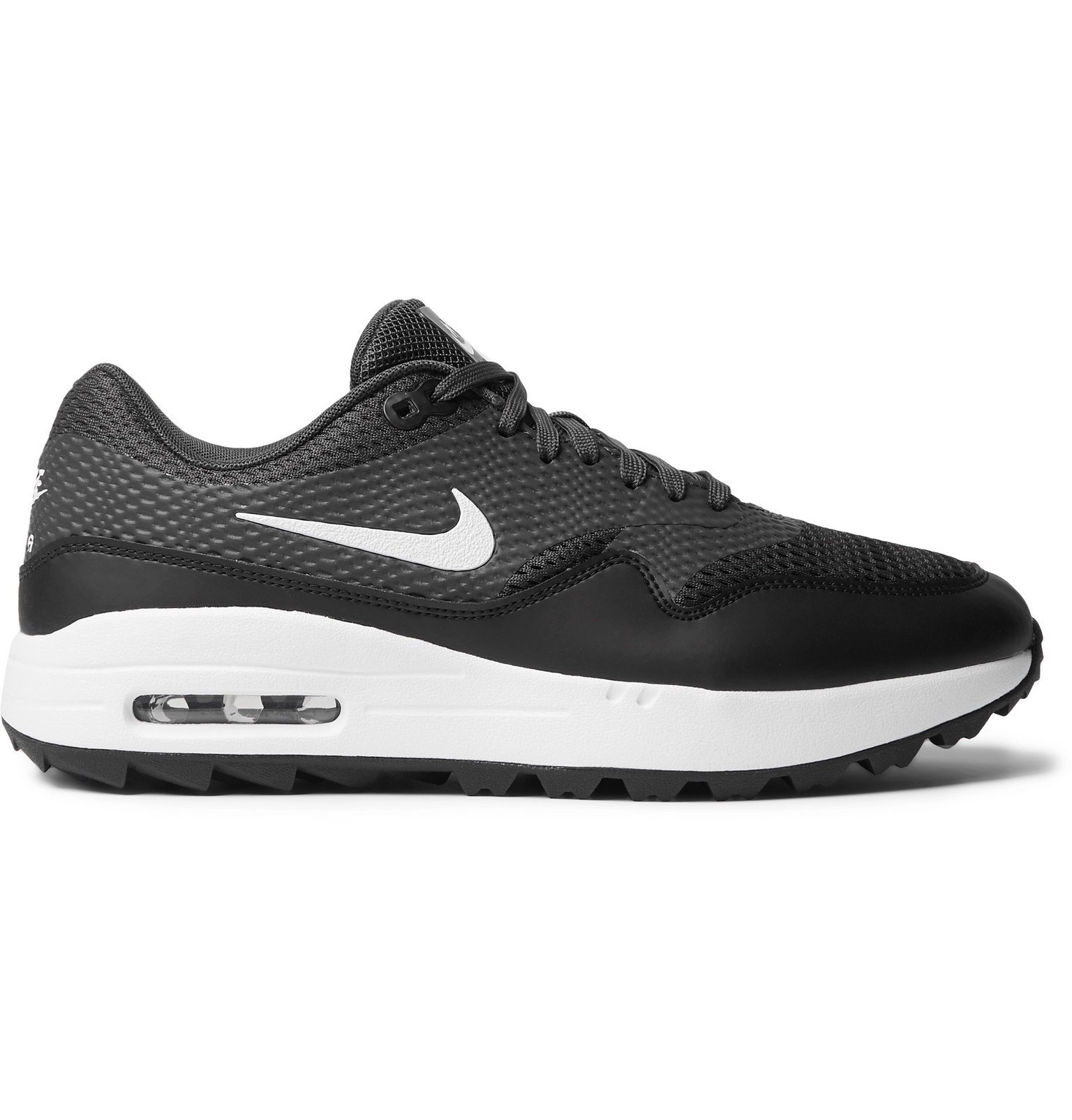 Nike Golf - Air Max 1G Faux Leather-Trimmed Coated-Mesh Golf Shoes ...