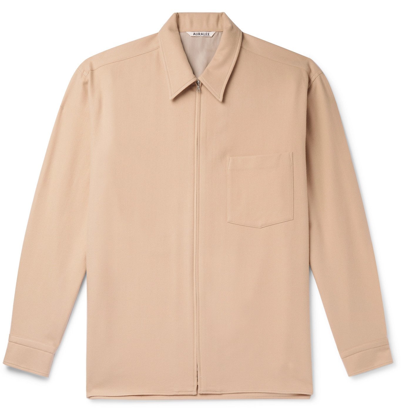 auralee wool cashmere flannel jacket