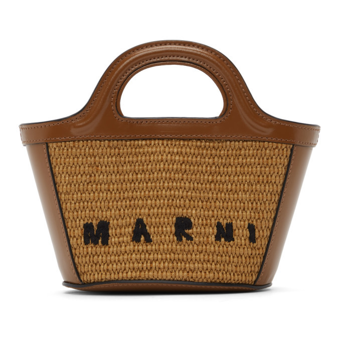 Marni Brown Micro Tropicalia Tote Marni