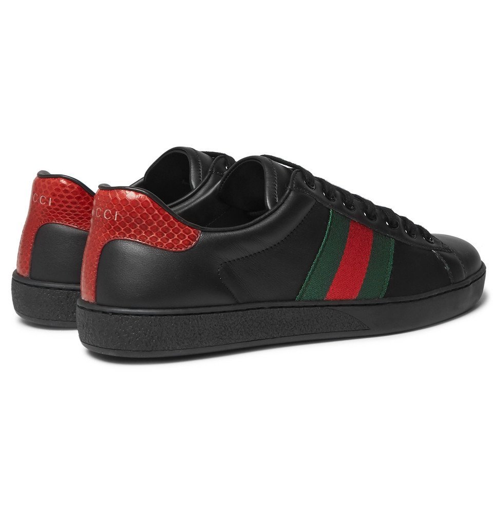gucci snake sneakers black