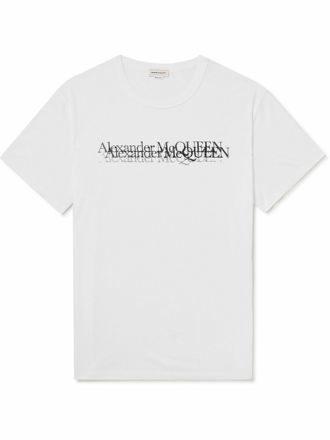 Alexander McQueen - Logo-Print Cotton-Jersey T-Shirt - White Alexander ...