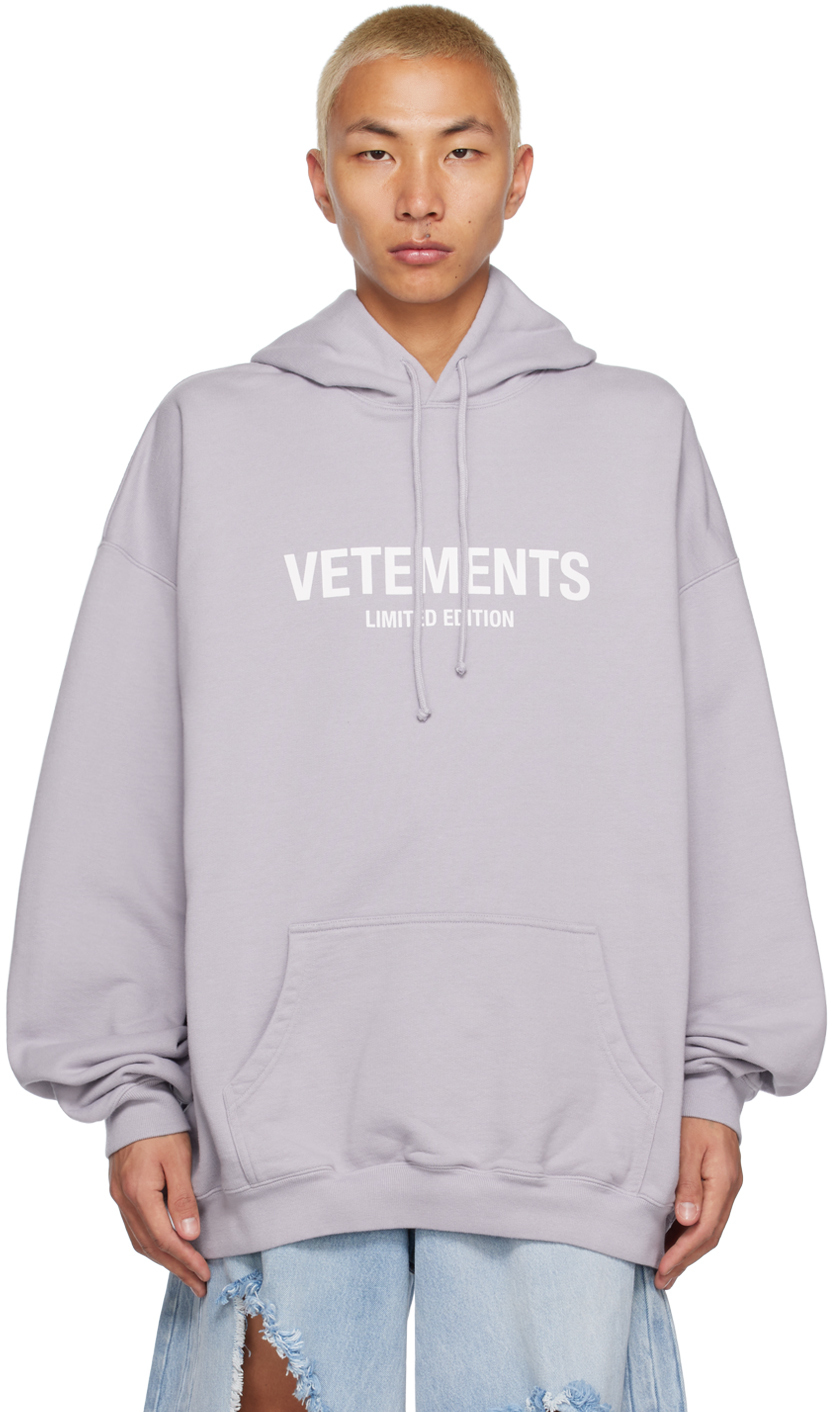 VETEMENTS Purple Printed Hoodie Vetements