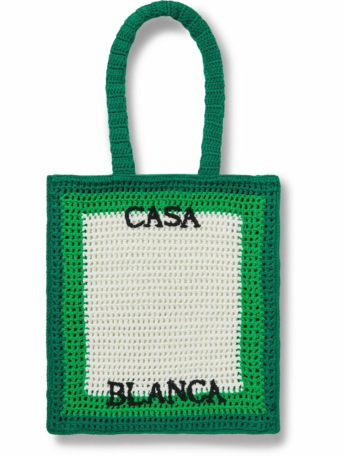 Casablanca LogoEmbroidered Crocheted Cotton Tote Bag Casablanca