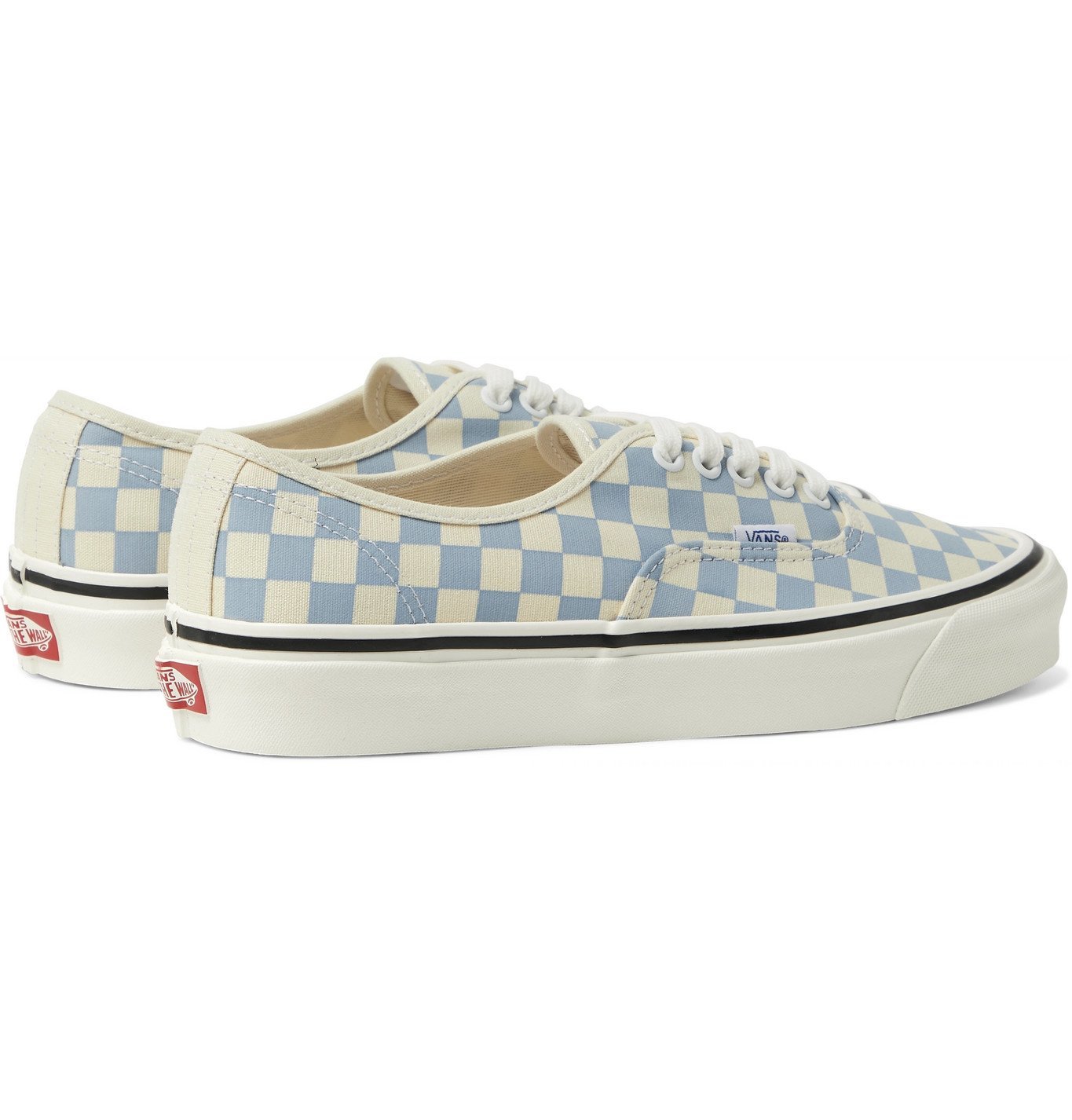 blue checkered authentic vans