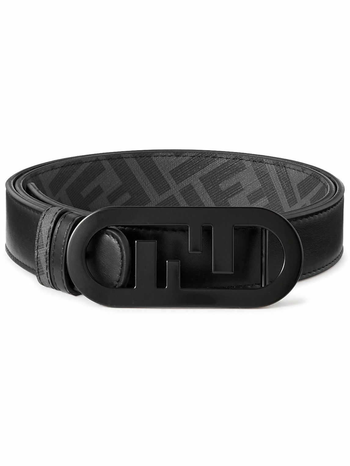 Fendi 3cm Leather Belt Black Fendi